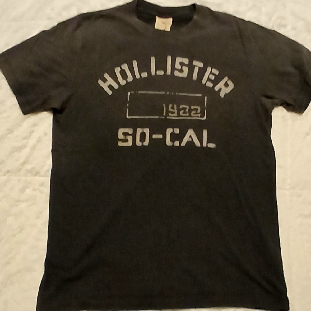 Vintage Hollister Premium T-Shirt Distressed white graphic heavyweight men